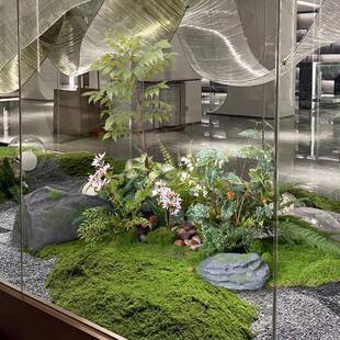 仿真物装饰中式植花园花绿植造槽景插花楼梯酒店HVR橱窗假花草园