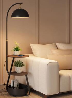 911落地灯客厅茶几置物架摆件一奶油沙发卧室床头柜风立体式古台