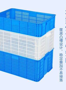 塑料周转筐FYJ长方形龙镂空虾苗筐运输虾蔬水果活虾筐工菜子具箱
