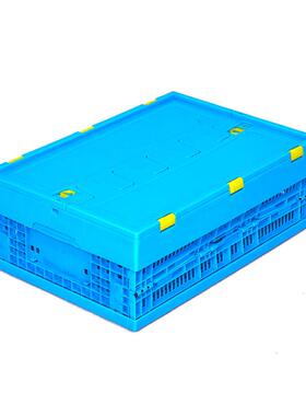 轻00-190折叠筐带盖防滑OXN收箱高承重便杂6物转货纳生鲜货架理货