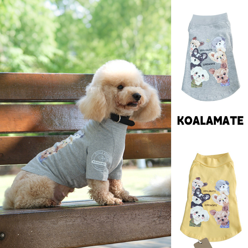 koalamate考拉伙伴狗狗衣服夏季薄款猫咪衣服六只小狗擦肩袖T恤