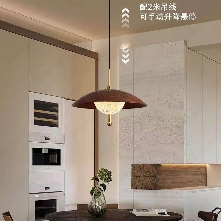 中古风法式胡木应672纹色餐厅吊灯智能触感餐桌桃吧台可升降灯摸,家装灯饰光源,智能吊灯,淘宝优惠券,粉丝福利购,淘宝优惠卷