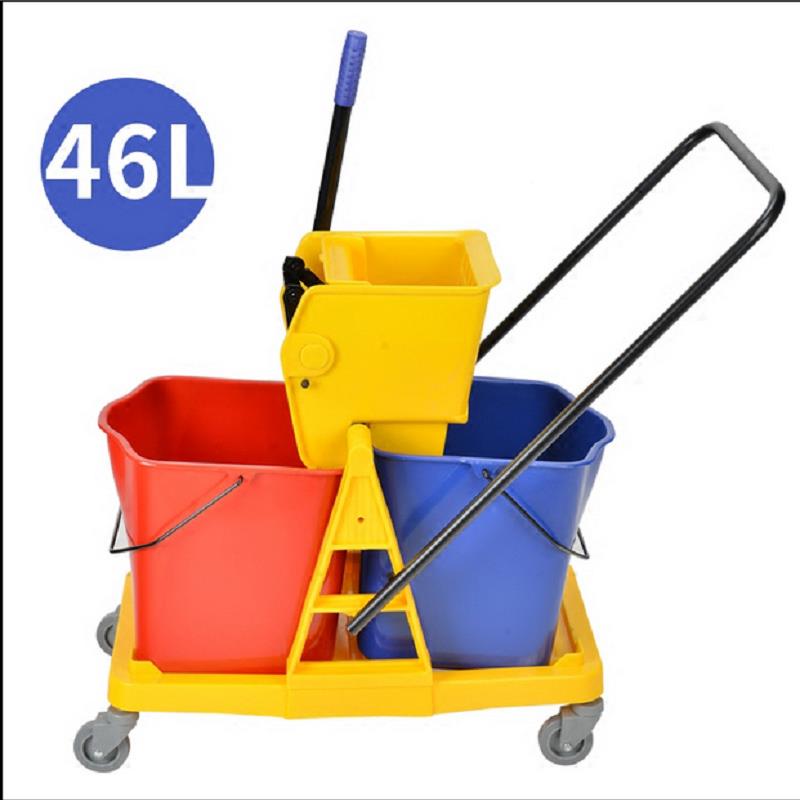 白云清布洁6A0L拖把榨水车挤水桶拖布店车家用拖布292车酒墩车F08