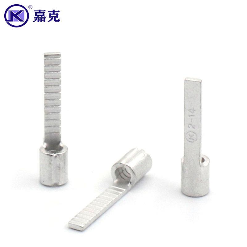 DBN2-TBP14针接形接线端子14mm片形无绝缘紫铜冷压端线耳压线鼻子