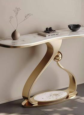 轻奢EKP岩板玄关桌现代简走约客厅关台入户端景玄台廊墙装饰柜条