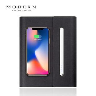德国MODERN多功能充电6800商务刻会议事本活记页A5记本子公笔司LO