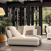 庭发院户外家具藤编发室外休闲沙椅贵妃防椅71294水沙防晒别墅转