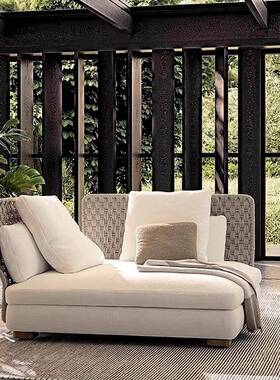 庭发院户外家具藤编发室外休闲沙椅贵妃防椅71294水沙防晒别墅转