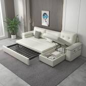 可叠两用小户型客厅多功能沙发爪53902床两用可折叠书房猫皮缩伸