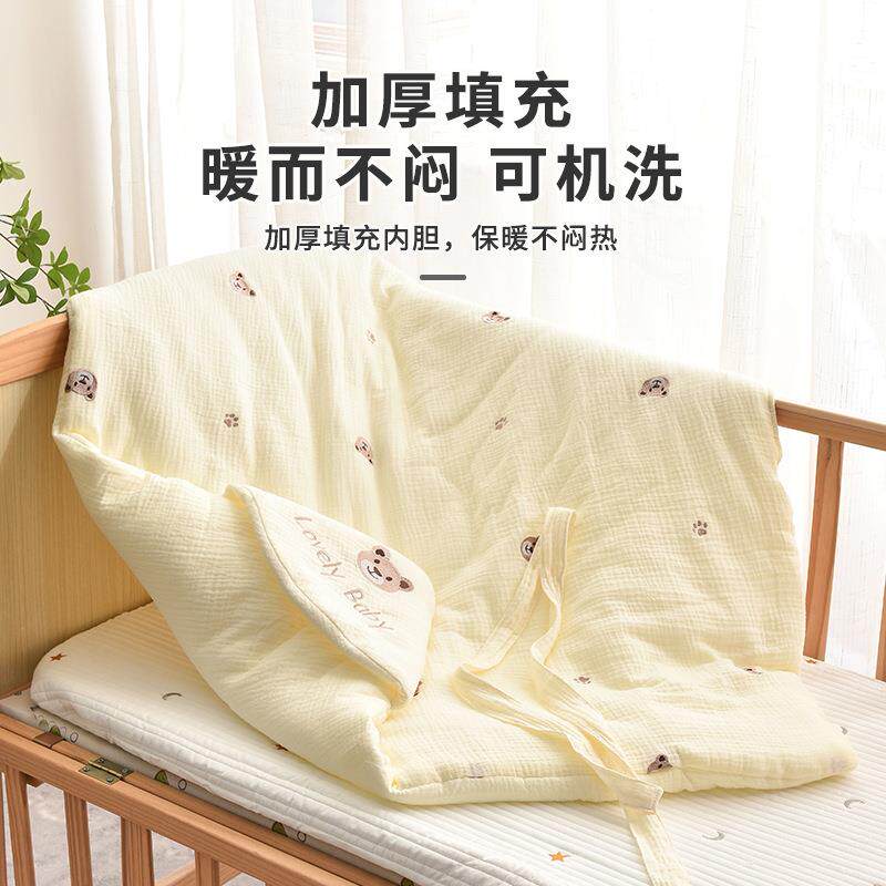 婴儿纱秋布棉被新生儿初247包生宝宝抱纯被冬纯棉春秋款产房外出