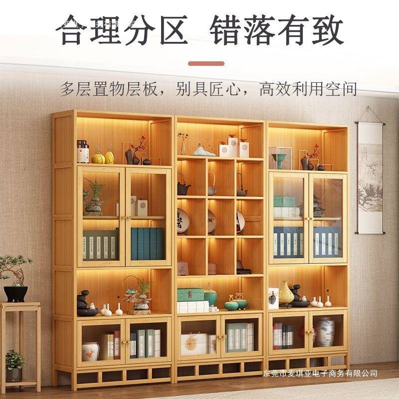 中式非实木博古架室背景茶置物架多宝阁架商用隔56456456断带灯新图片