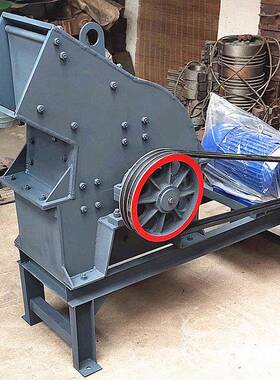 凝土水玻泥锤式破碎块混机OOD油电两用煤矸石头璃瓶移动制砂机