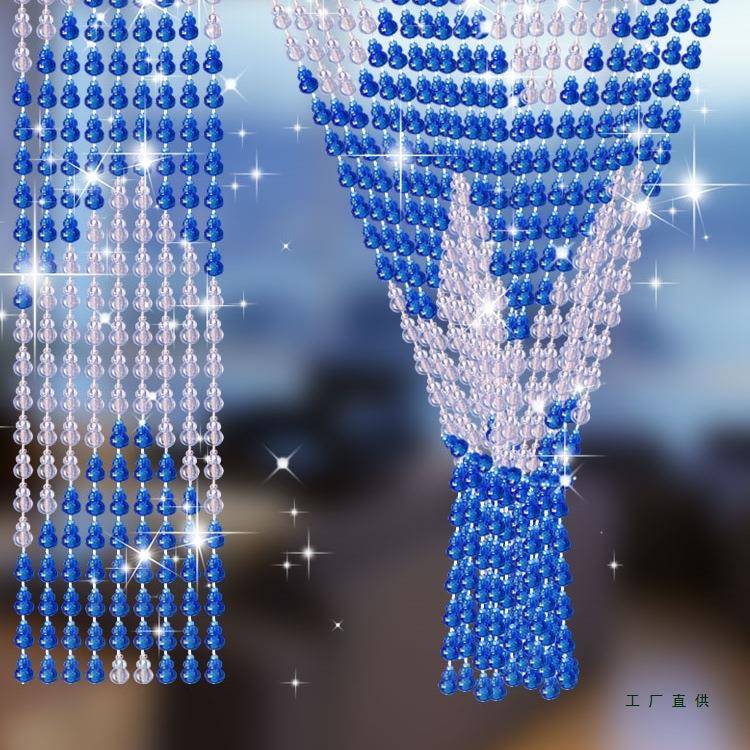 夏季免卧室家用F967H7J9葫芦断帘串珠帘子塑料珠子门水晶珠帘隔打