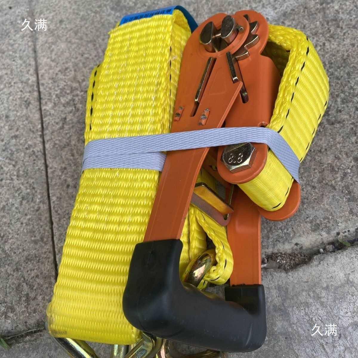 特8吨加强车捆绑带4毫米紧绳器拉紧器GGP刹绷厚带车重载货清障车
