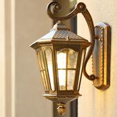 欧式 过户外壁灯阳RYU台灯院美式 别墅墙庭院灯别墅庭灯走廊道外大