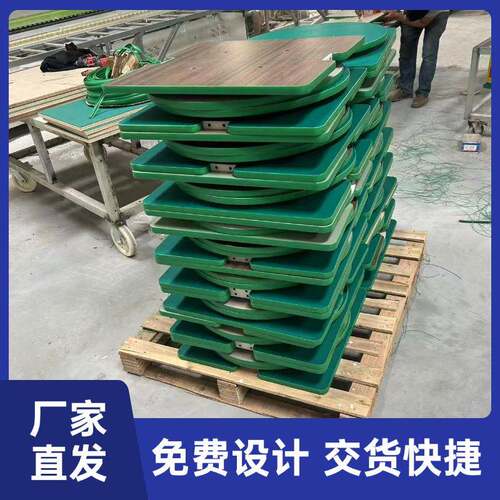 防静电工圆线盘旋转装层工板倍速链流水工作台面板绿色防静电台双