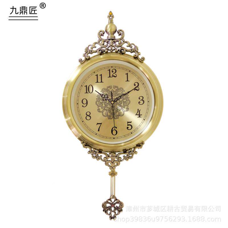 4052欧式复古金属挂别墅古堡钟表奢典静雅音摇摆钟钟石轻英钟