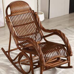 真阳用台腾椅藤椅懒人摇摇躺椅老老人高档VYU藤编织逍遥椅子式家