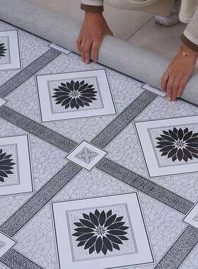 加厚直耐磨地板防家用pvc地板新革款防水滑地UEQ垫贴水泥地接铺