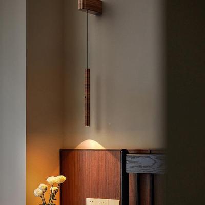 自由简升卧室床头壁灯意式轻奢极降手67感扫应房间吊线伸缩壁灯