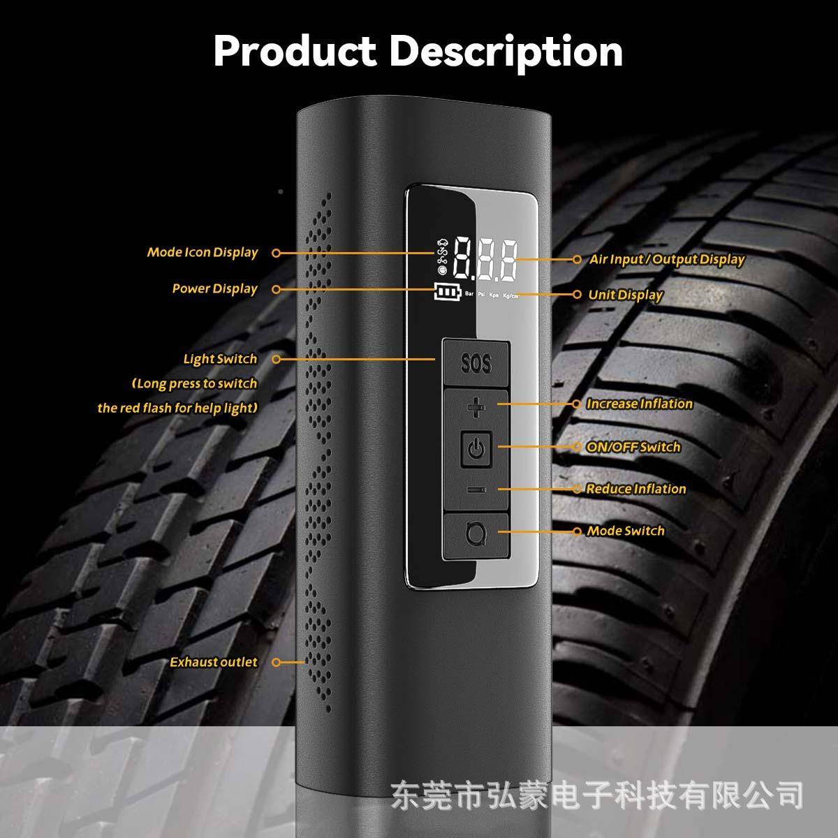 汽车泵便气携式车显载充气电动无线数车AP-01用打泵迷你充气机新