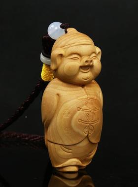 黄杨木13808雕把品件地财主家装摆手件实木把文玩件手工雕刻工艺