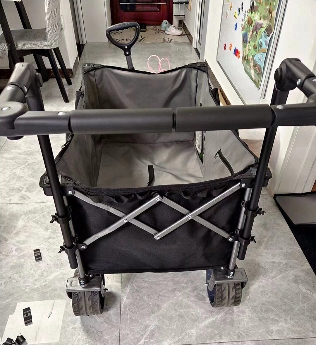 露营车推杆配件推手聚拢款通用推杆野营车免拆把手推车