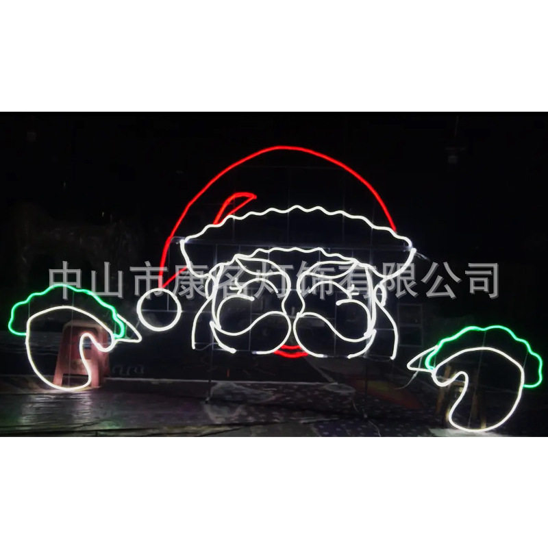 户外led造型灯双龙戏珠老人鹿子展览树立体星灯霓虹灯带发光装饰
