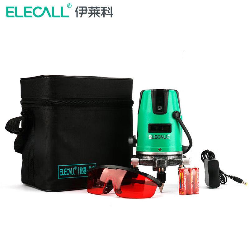 伊莱科红光雷射水平仪红外线投线仪器水平尺高精度标线仪2/3/5线3