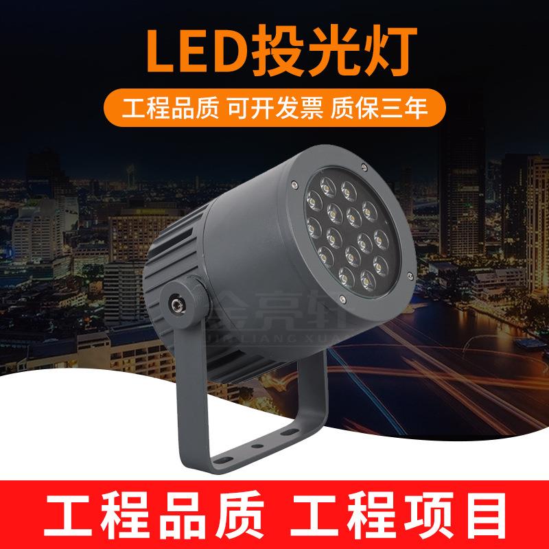 科锐芯片LED投光灯18W户外防水投射灯15*2W照树灯洗墙灯套件外壳