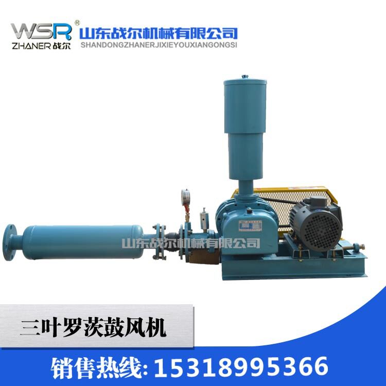 山东诸城三叶罗茨鼓风机厂家战尔机械配套地埋式污水处理曝气风机