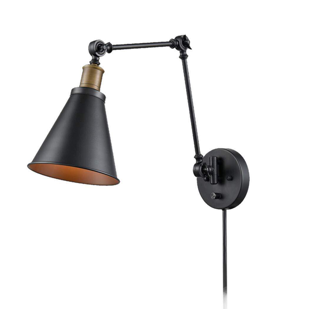 跨境美式复古乡村工业风铁艺客厅楼梯书房卧室床头壁灯