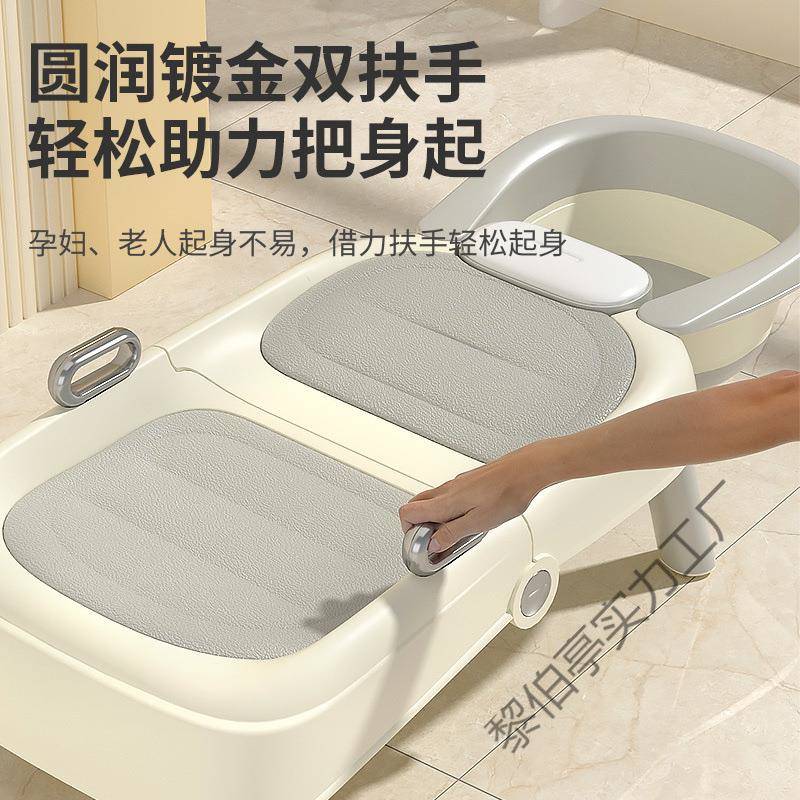孕妇洗头椅儿童洗头发头躺椅头宝宝洗床成人家用QAF可折大叠洗凳