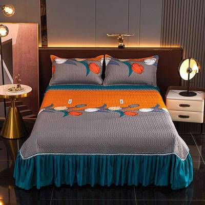 夹棉裙四款褥季子加单RIY件床厚单榻榻米床防滑床盖单人双人儿童