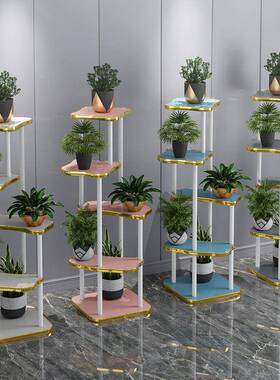 花架子室内家用实木花架阳台台绿萝厅落地式立IJD体花植花盆物架