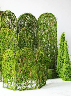 植精美青苔藓角铁艺屏风篱笆VTY栅栏幼儿墙园物隔断橱窗绿植造景