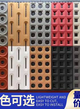 P944水泥构件板凯旋门饰板轻质文化石PU背景九宫装格隔断墙空U心