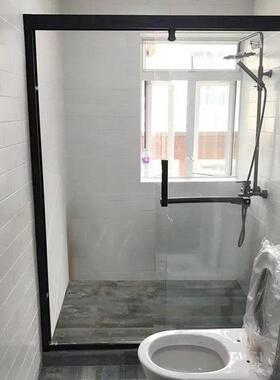 一字型淋浴房浴玻室隔断门卫化生间MRY干湿分离钢玻璃移璃门屏风