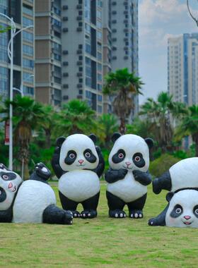 户幼外卡通熊玻猫璃钢雕塑儿园公饰园庭院园林景观美陈动995物装