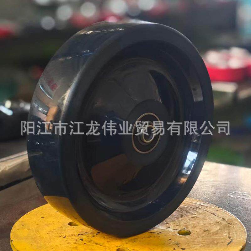 体PU轮叉车手动地牛轮子高载3HOA重万一向轮单轮单寸4寸5寸移动轮