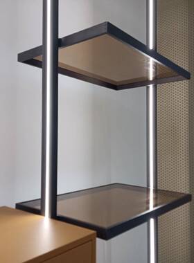 如简室客厅间铝合金展示架WHK轻意式极简开卧放式衣帽奢顶天立地