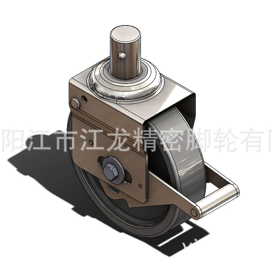 欧式工业推车带刹车承重脚轮