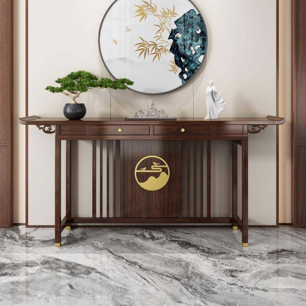 新中式乌金木玄5桌实供892木202新款关玄关桌条案桌隔断案几客厅,住宅家具,门厅/玄关柜/玄关架,淘宝优惠券,粉丝福利购,淘宝优惠卷