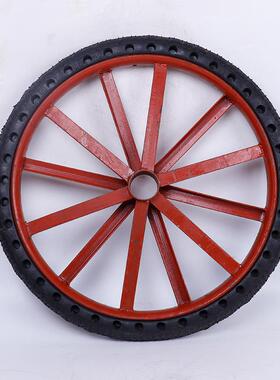 销6售小推车轮子防滑耐用2寸带车孔角XIK铁实心脚轮力轮轮