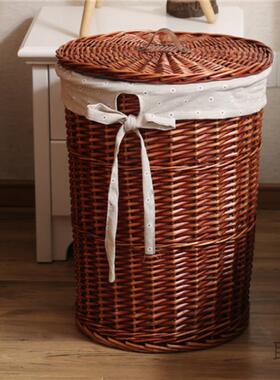 脏衣篮藤编脏服纳收纳筐柳脏AFP衣篓淳佳家居衣衣服编收筐玩具整