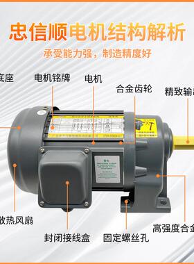 5齿轮减速WYZ电三相30v卧式200W机400W70W排屑机流8水线输送线减
