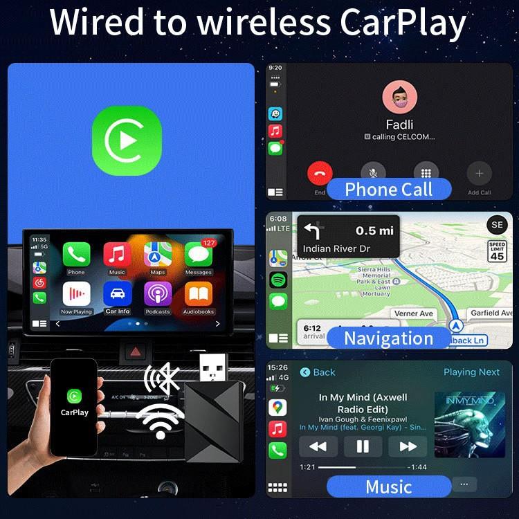 c热GMZ销arplay有线转无线盒p子卓安Auto车机互联盒子carlay转接