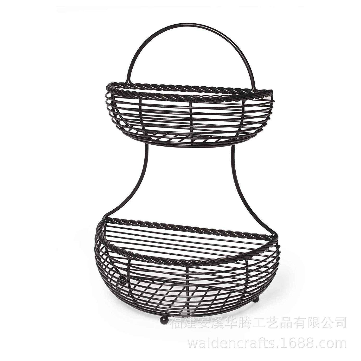 金属绳层索背3水果HT-Y0109篮平/复古时铁尚艺水果架,收纳整理,脏衣篮,淘宝优惠券,粉丝福利购,淘宝优惠卷