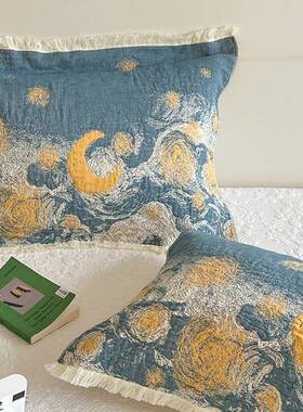 2025新防款防枕巾头棉质一对装棉质纱布男生油盖85346巾垫巾滑固