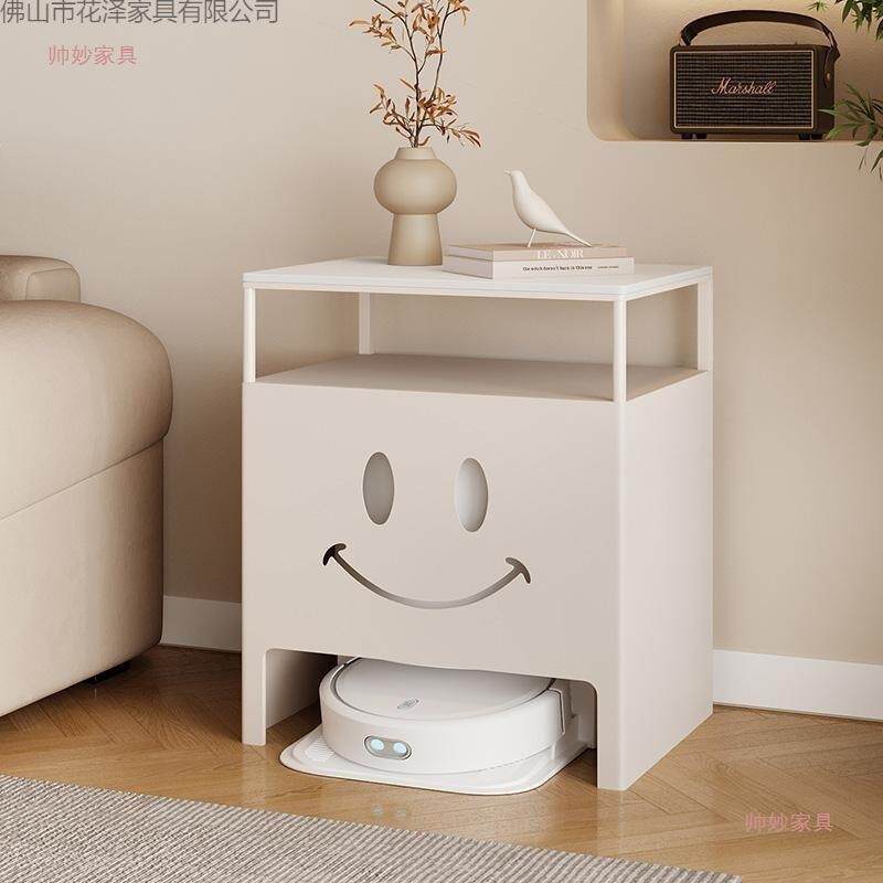 扫地沙机上无品牌/方置物架轮子扫地机器人基站柜遮挡隐藏收带纳